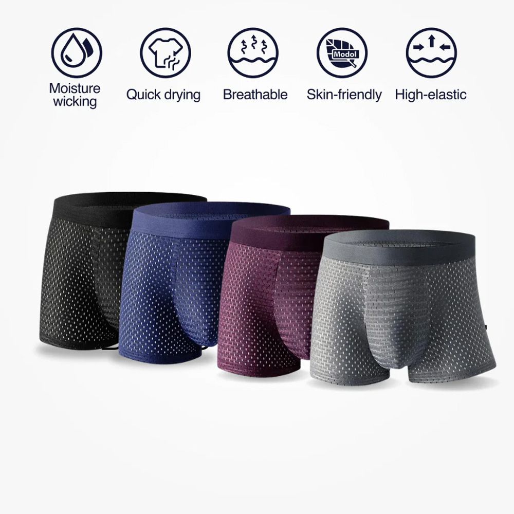 product-row Bamboo fibre boxer shorts in four colours